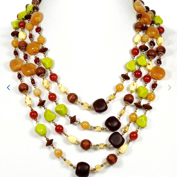 VTG CZECH GLASS EXTRA LONG BEAD NECKLACE BY JOAN RIVERS SIGNED - Picture 9 of 9